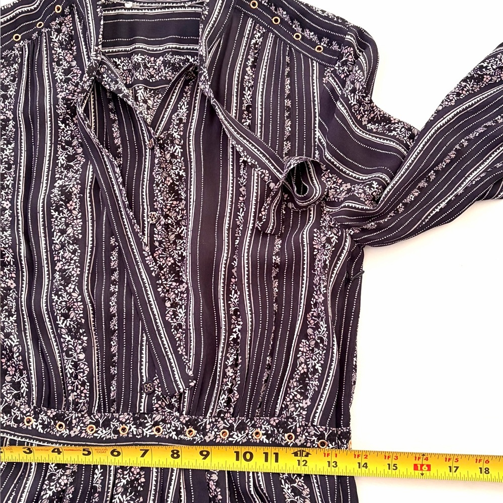 See By Chloe Dress Florence Tie-detailed Flora Crepe De Chine Maxi Dress size 2 - Picture 15 of 16